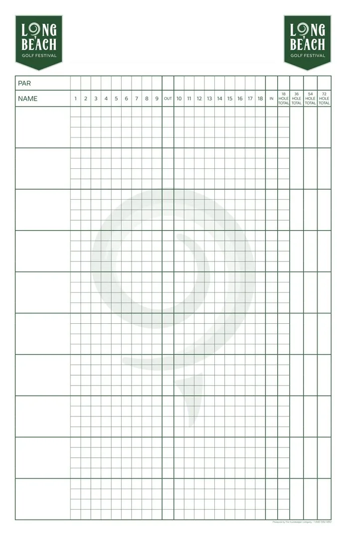 Long Beach Golf Festival Scoresheet
