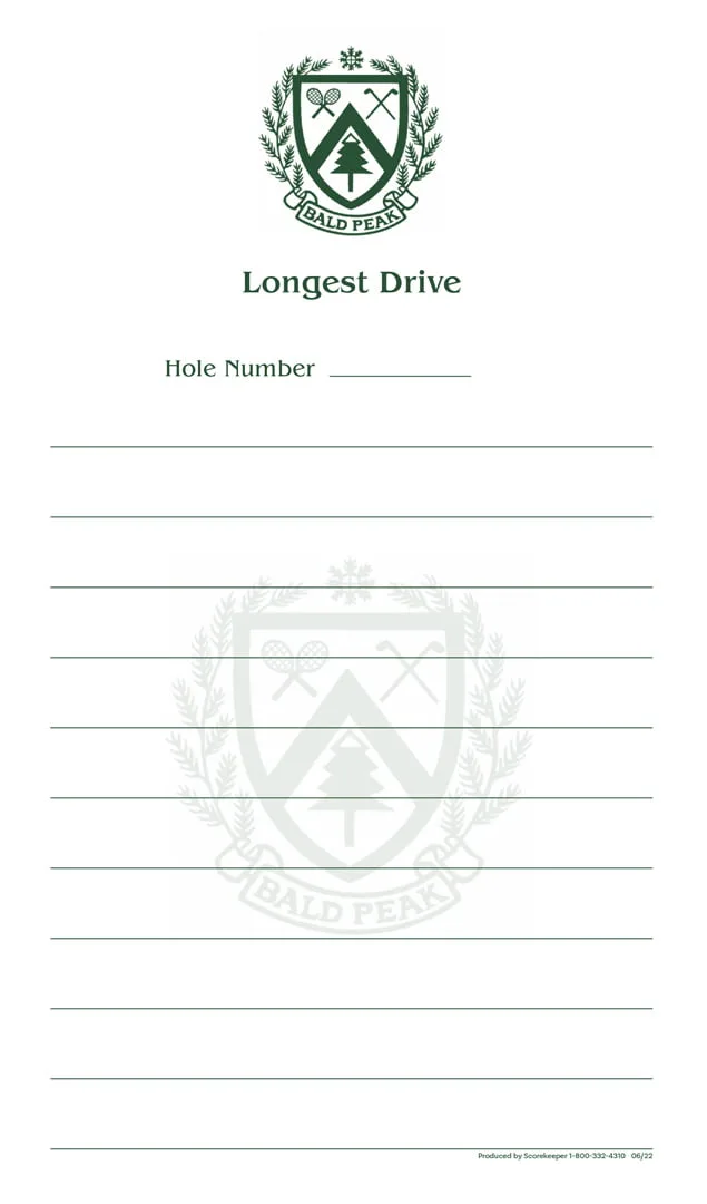 Bald Peak – Longest Drive
