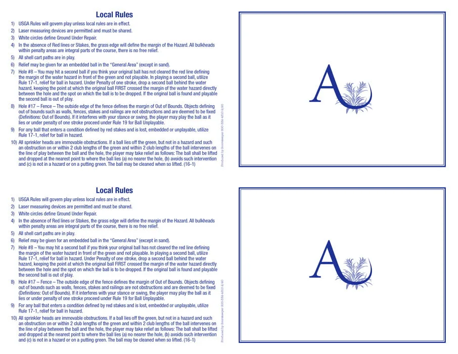 Audubon compatible GHIN card