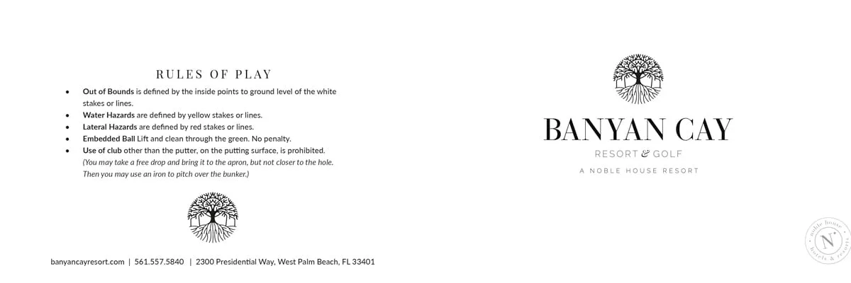 Banyan Cay scorecard front