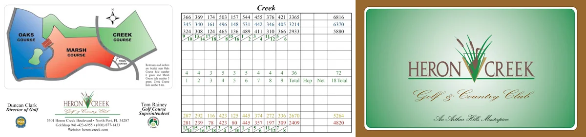 Heron Creek scorecard