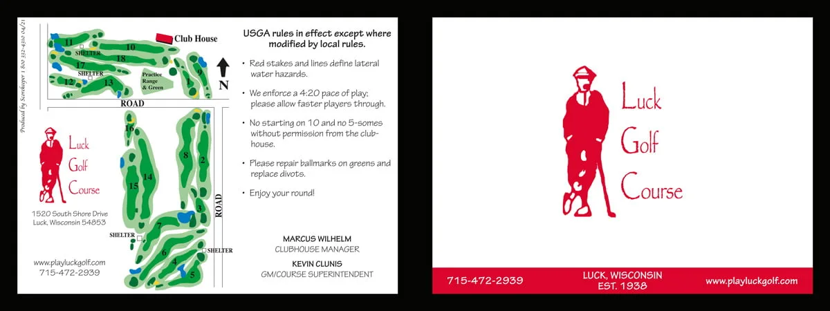 Luck Golf Club scorecard