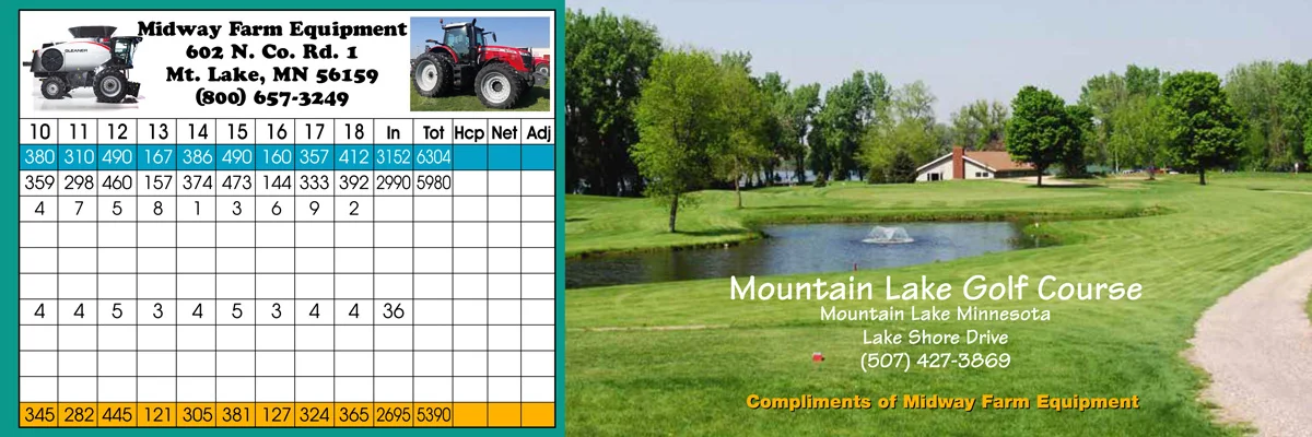 Mountain Lake GC scorecard