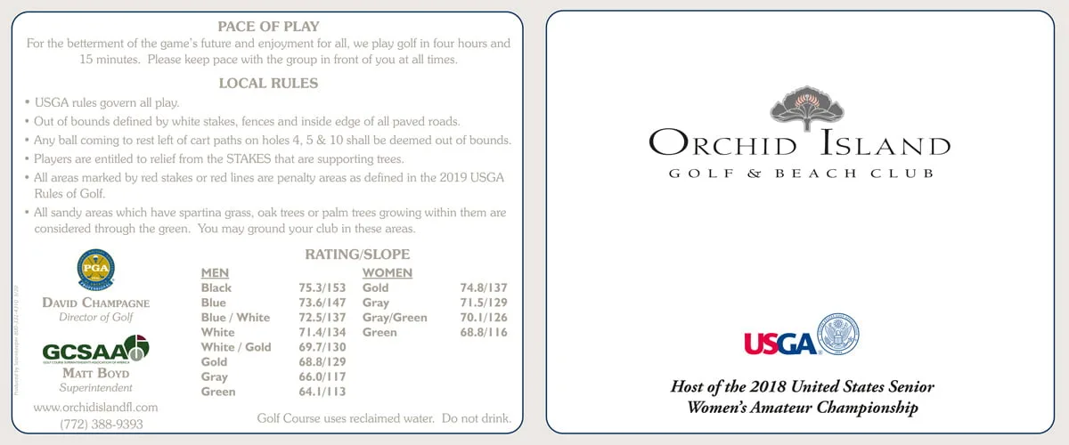 Orchid Island scorecard