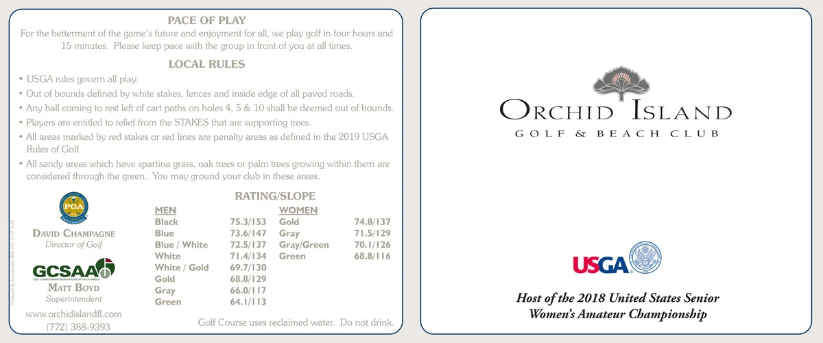 Orchid Island scorecard
