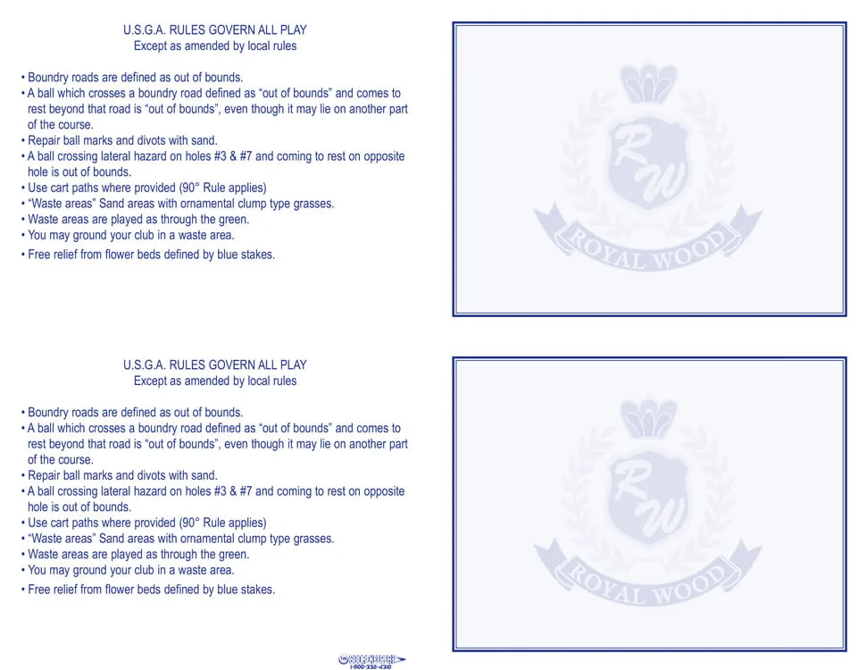 Royal Wood compatible GHIN card