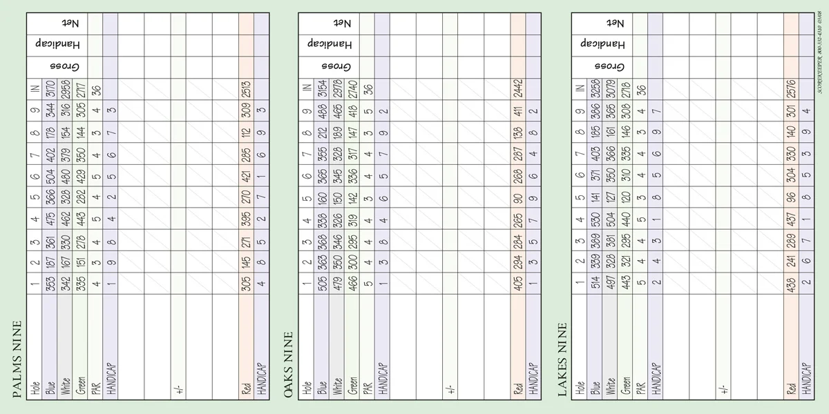 Sand Piper scorecard