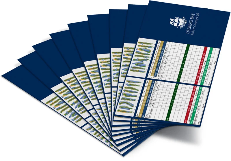 Golf scorecards sample