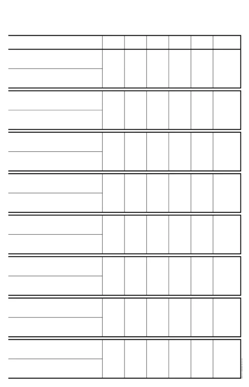 8 Teams 5 Rounds Golf Score Sheet