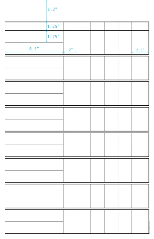 8 Teams 5 Rounds Golf Score Sheet
