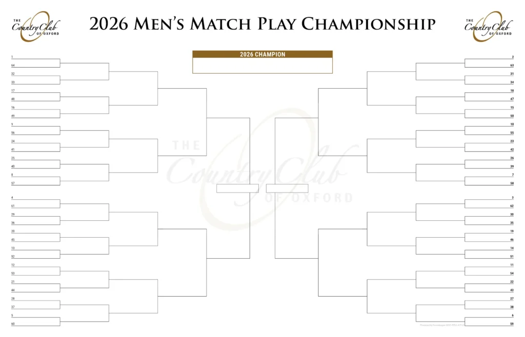 64-player Match Play Brackets