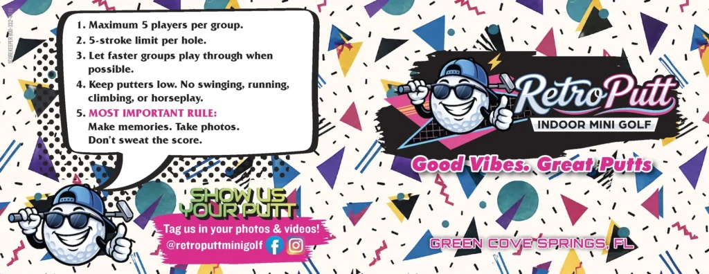 Retro Putt Mini Golf Scorecard